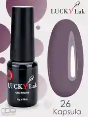 Гель лак Luckylak Kapsula 26 8g, сиреневый фиолетовый для маникюра и педикюра