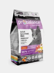 Корм сухой для кошек ProBalance "Gourmet Diet", с говядиной и ягненком, 400 г