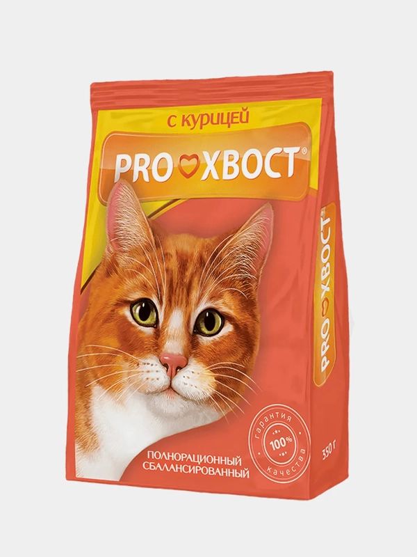 Корм сухой для кошек PROХВОСТ, с курицей, 350 г