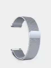 Серебряный металлический ремешок 18, 20, 22 мм Миланская петля Galaxy Watch Huawei Garmin Amazfit