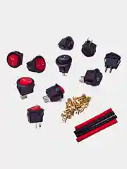 Набор выключателей Micro, клавишные, 250 В, 3 А, 10 штук