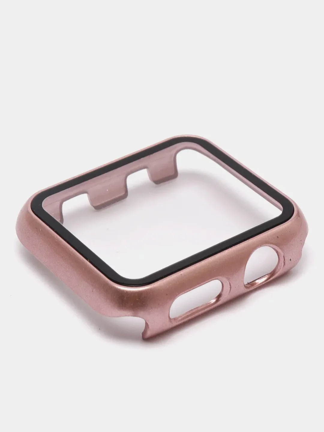 Розовый бампер с защитным стеклом для Apple Watch 38/40/41/42/44/45/49