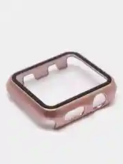 Розовый бампер с защитным стеклом для Apple Watch 38/40/41/42/44/45/49