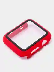 Красный бампер с защитным стеклом для Apple Watch 38/40/41/42/44/45/49