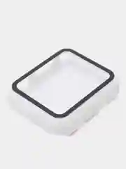 Белый бампер с защитным стеклом для Apple Watch 38/40/41/42/44/45/49