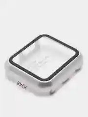 Серебряный бампер с защитным стеклом для Apple Watch 38/40/41/42/44/45/49