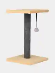 Кремовый когтеточка для кошек с игрушкой и лежанкой, 30 х 30 х 52 см
