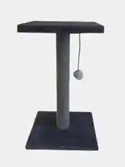 Синий меланж когтеточка для кошек с игрушкой и лежанкой, 30 х 30 х 52 см