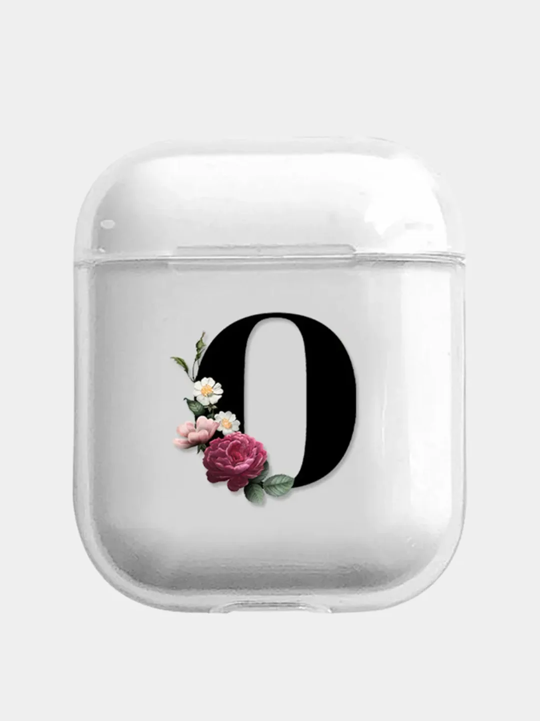 Бронзовый чехол для наушников Apple AirPods 1, 2, 3, Pro, пластиковый прозрачный с буквой