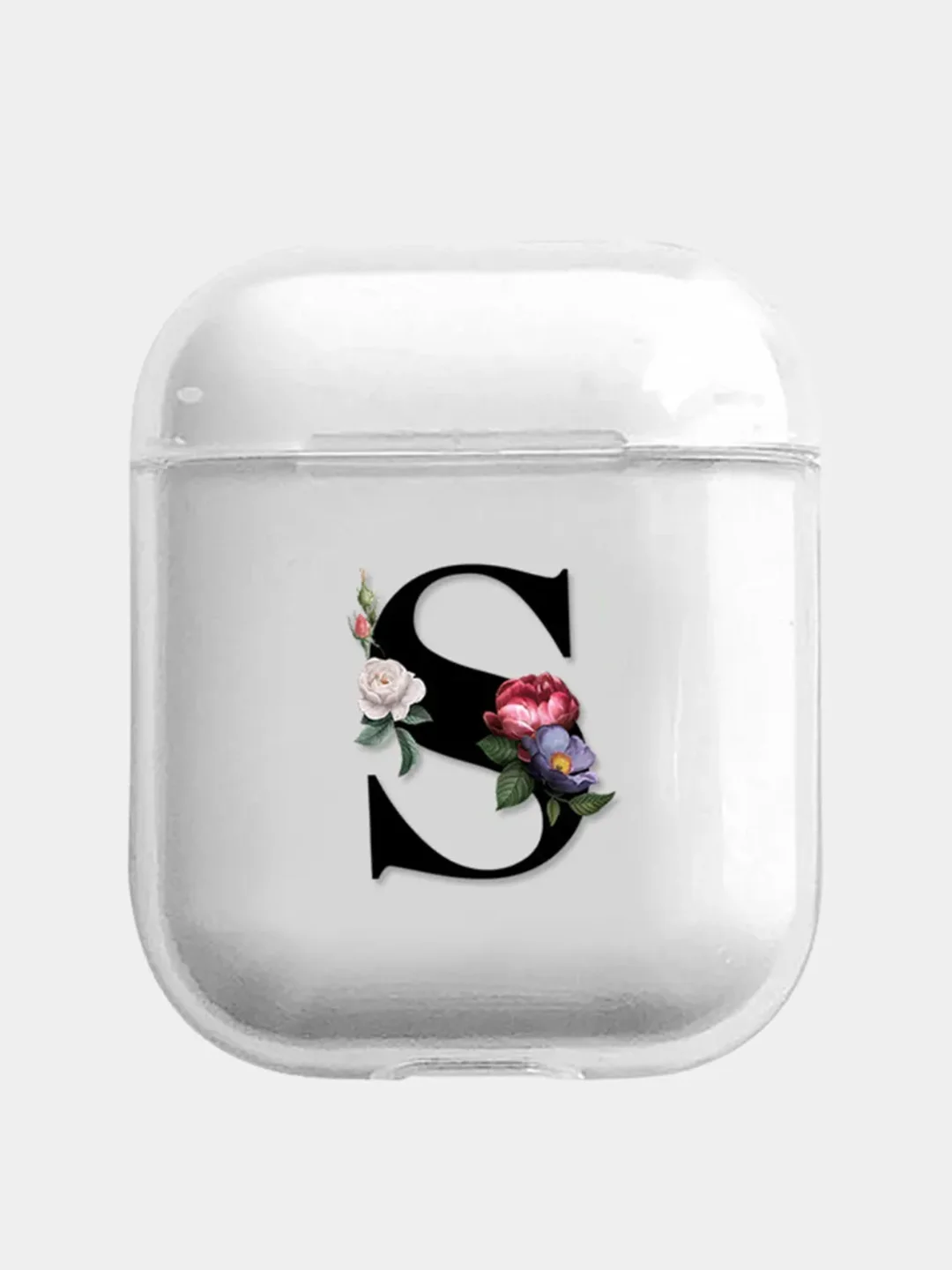 Медный чехол для наушников Apple AirPods 1, 2, 3, Pro, пластиковый прозрачный с буквой