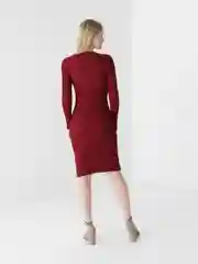 Багровый платье карандаш, с цепочкой, лапша