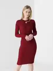 Багровый платье карандаш, с цепочкой, лапша