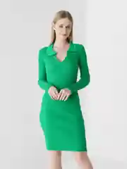 Зеленый платье поло, лапша, карандаш