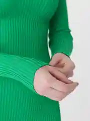 Зеленый платье поло, лапша, карандаш