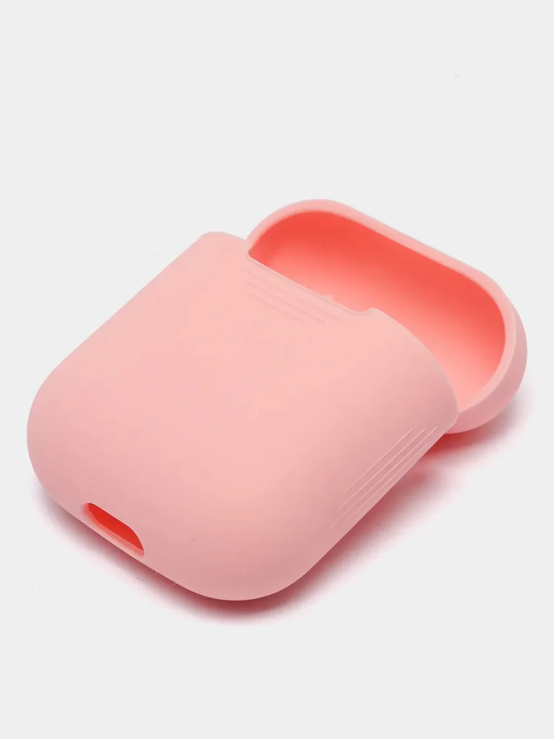 Розовый силиконовый чехол для Apple AirPods 1 и AirPods 2