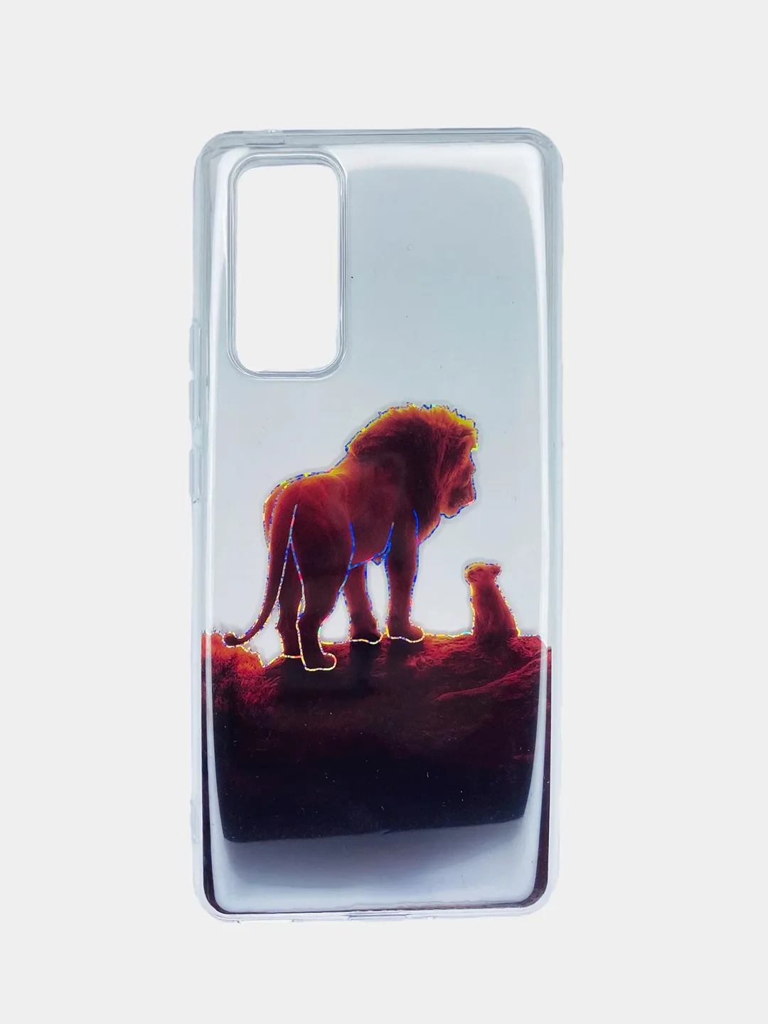 Коричневый чехол Huawei Honor 30 Pro+ / Honor 30 Pro Plus, Хуавей Хонор 30 Про+ прозрачный с рисунком
