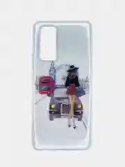 Темно-синий чехол Huawei Honor 30 Pro+ / Honor 30 Pro Plus, Хуавей Хонор 30 Про+ прозрачный с рисунком