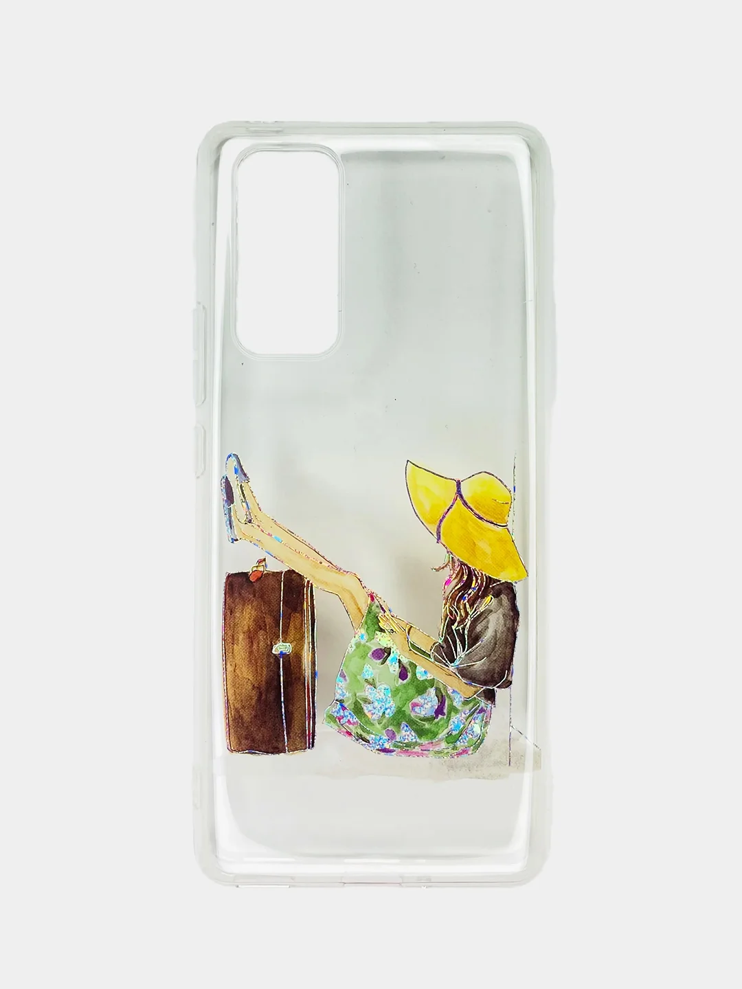 Желтый чехол Huawei Honor 30 Pro+ / Honor 30 Pro Plus, Хуавей Хонор 30 Про+ прозрачный с рисунком