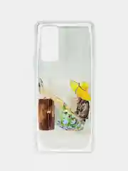 Желтый чехол Huawei Honor 30 Pro+ / Honor 30 Pro Plus, Хуавей Хонор 30 Про+ прозрачный с рисунком