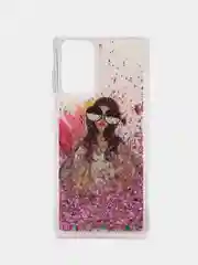 Красный чехол Samsung Galaxy A72 (Самсунг Галакси А72) переливающийся жидкий с блестками
