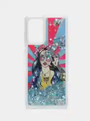 Морской чехол Samsung Galaxy A72 (Самсунг Галакси А72) переливающийся жидкий с блестками