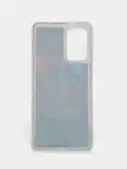 Темно-синий чехол Samsung Galaxy A72 (Самсунг Галакси А72) переливающийся жидкий с блестками