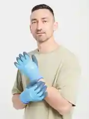 Красный перчатки рабочие/утепленные с вспененным латексным покрытием