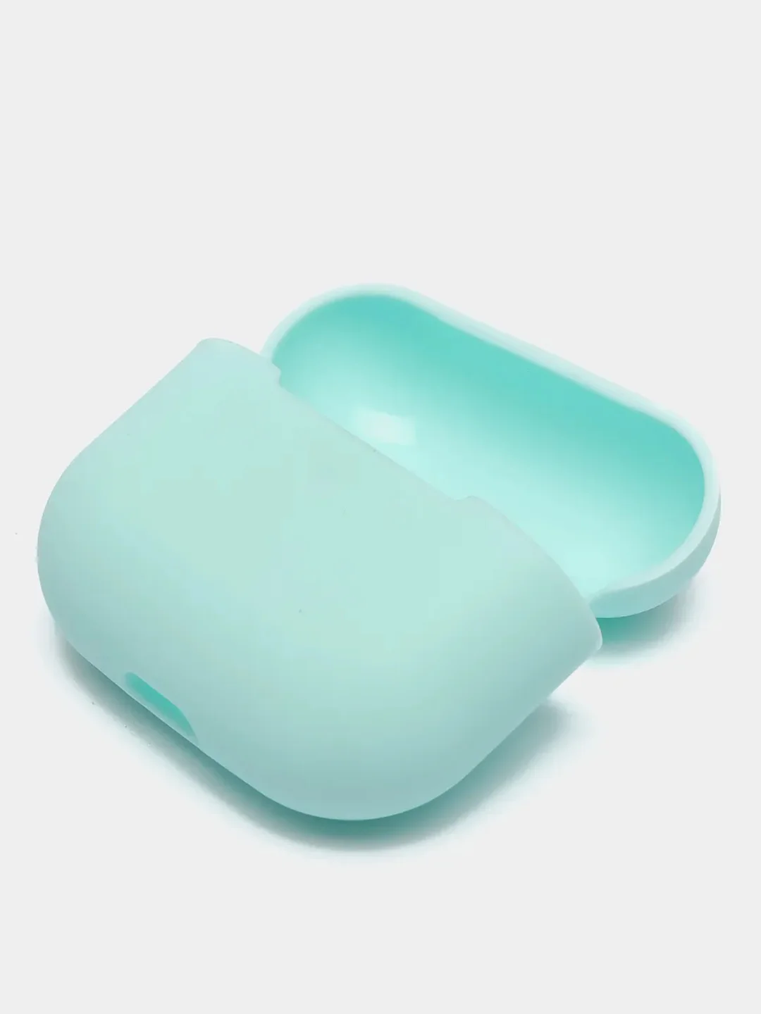 Голубой чехол для  наушников Apple Airpods 3 аирподс силиконовый