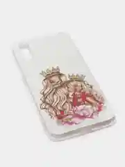 Серый металлик чехол Samsung Galaxy A01 / M01, Самсунг Галакси А01 / М01 с рисунком