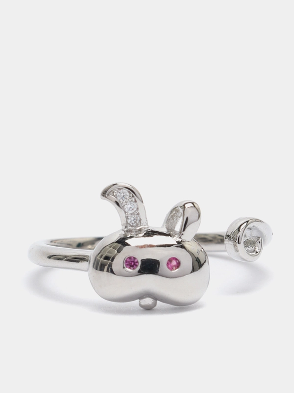 Серебряные кольца, "Заяц","Микки маус","Собачка"