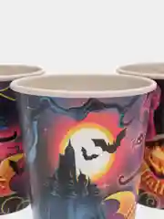 Синий стакан бумажный на хэллоуин Halloween party, 250 мл, 6 шт