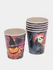 Синий стакан бумажный на хэллоуин Halloween party, 250 мл, 6 шт
