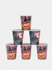 Синий стакан бумажный на хэллоуин Halloween party, 250 мл, 6 шт