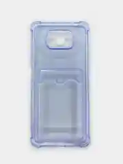Лавандовый чехол для Xiaomi Poco X3 NFC / Poco X3 Pro прозрачный противоударный с карманом для карты