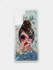 Ледяной чехол Samsung Galaxy S21, S21+ / S21 Plus силиконовый, переливающийся, жидкий, с блестками