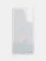 Фиолетовый чехол Samsung Galaxy S21, S21+ / S21 Plus силиконовый, переливающийся, жидкий, с блестками