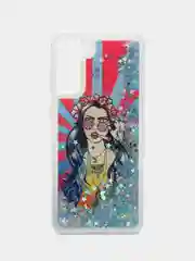 Морской чехол Samsung Galaxy S21, S21+ / S21 Plus силиконовый, переливающийся, жидкий, с блестками