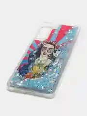 Морской чехол Samsung Galaxy S21, S21+ / S21 Plus силиконовый, переливающийся, жидкий, с блестками