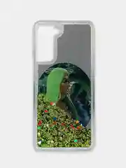 Лайм чехол Samsung Galaxy S21, S21+ / S21 Plus силиконовый, переливающийся, жидкий, с блестками