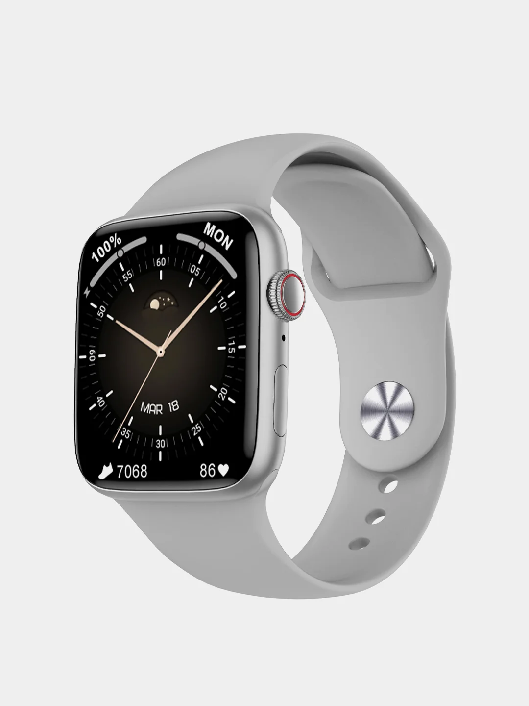 Серебряный смарт-часы Smart Watch DT7 MAX, Series 7 DT NO.1 MAX