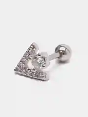 Хром микросерьга ( пирсинг ) "Silver" со стержнем из нержавеющей стали