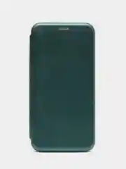 Зеленый чехол книжка из эко кожи с карманом на Samsung A5, A6, A8 Plus 2018, A10S, A107 2019