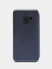 Темно-синий чехол книжка из эко кожи с карманом на Samsung A5, A6, A8 Plus 2018, A10S, A107 2019