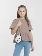 Белый сумка через плечо для девочек "Котик"