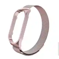 Золотой металлический ремешок для смарт часов  Xiaomi Mi Band 5, 6