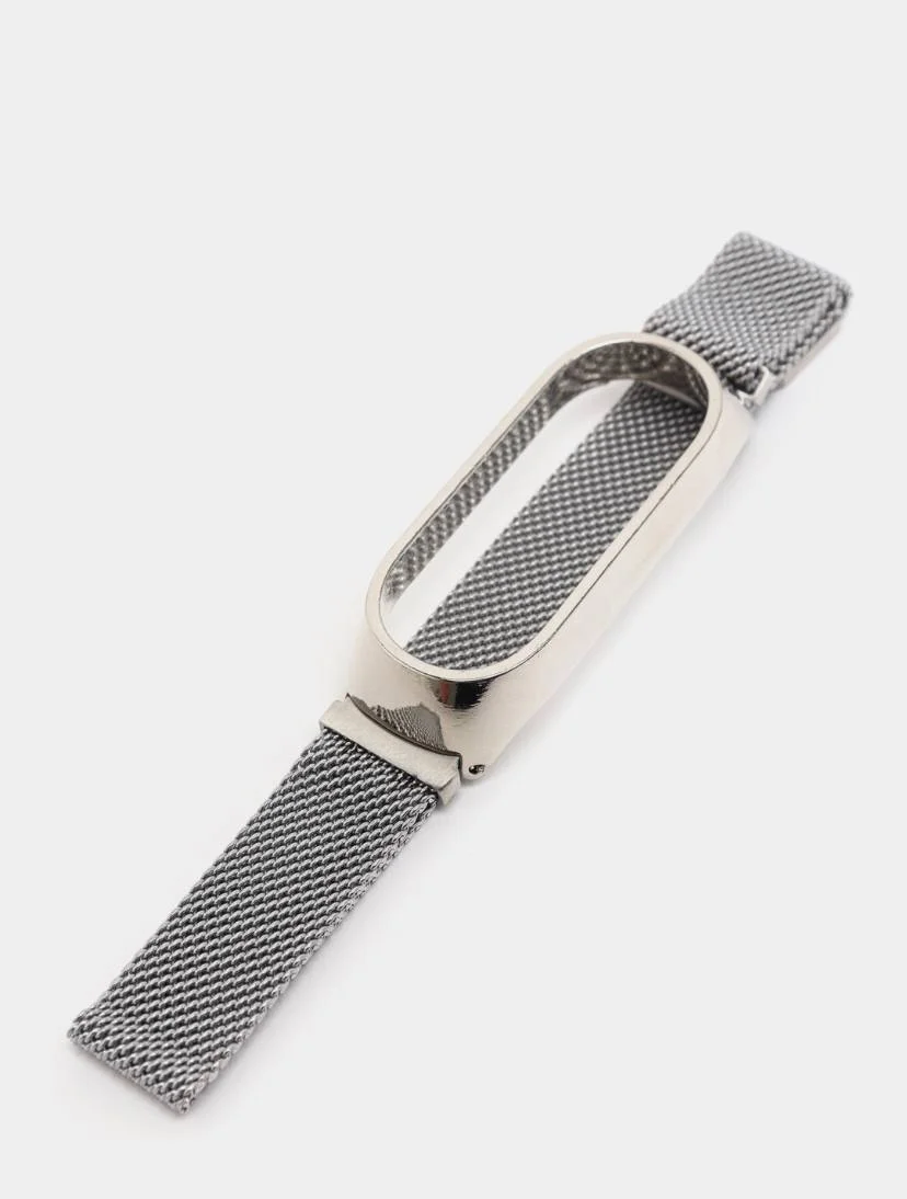Золотой металлический ремешок для смарт часов  Xiaomi Mi Band 5, 6