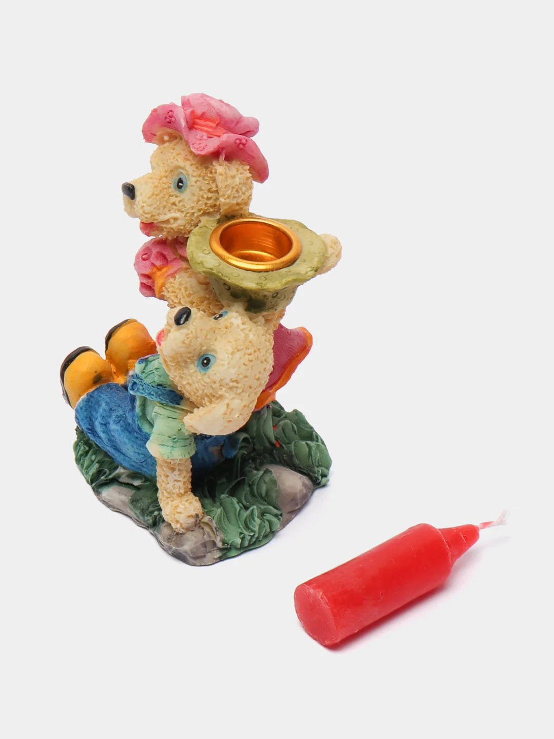 Коралловый сувенир - подсвечник и свеча
