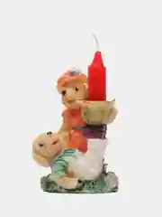 Оранжевый сувенир - подсвечник и свеча