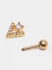 Оранжевый микросерьга-пирсинг "Gold" со стержнем из нержавеющей стали