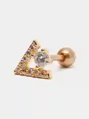 Оранжевый микросерьга-пирсинг "Gold" со стержнем из нержавеющей стали